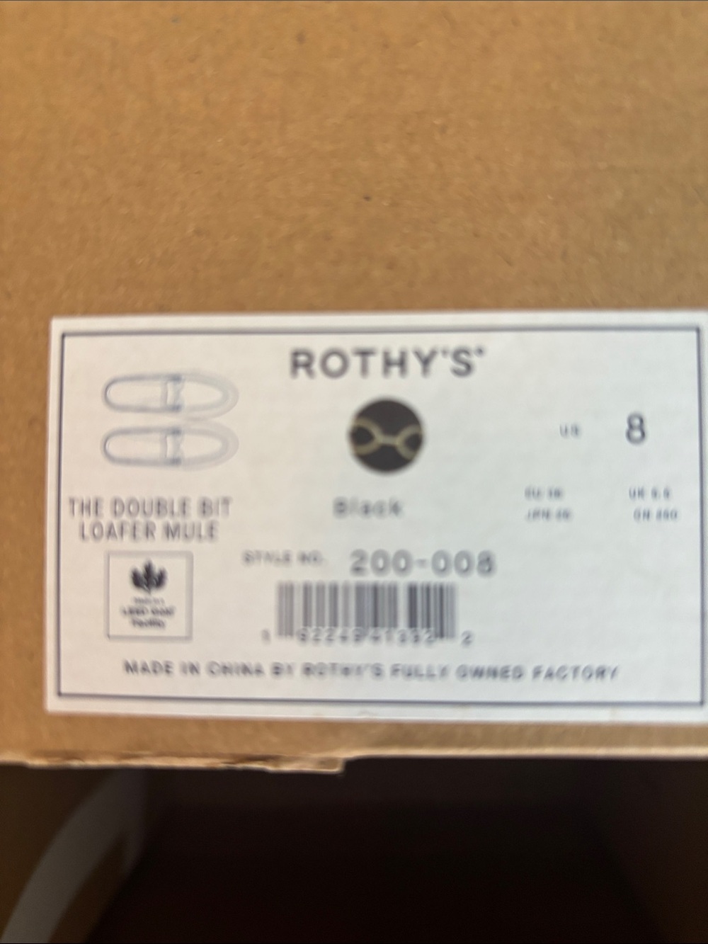 Rothy's Black Knit Slip-On Loafer with Gold Bit Detail - Picture 5 of 5